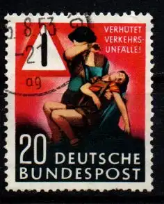 Bundesrep. Deutschland 1953 Nr 162 Eckstempel/Wellenstempel B162o1