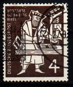 Bundesrep. Deutschland 1954 Nr 198 Eckstempel/Wellenstempel B198o1