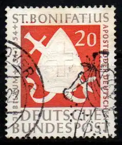 Bundesrep. Deutschland 1954 Nr 199 Eckstempel/Wellenstempel B199o1