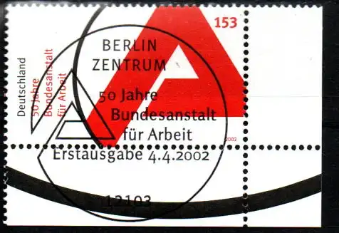 Bundesrep. Deutschland 2002 Nr 2249 Ersttagssonderstempel B2249o