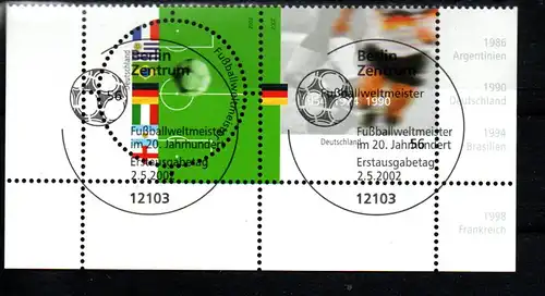 Bundesrep. Deutschland 2002 Nr 5558/59 Ersttagssonderstempel B2258/59
