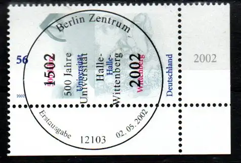 Bundesrep. Deutschland 2002 Nr 2254 Ersttagssonderstempel B2254o