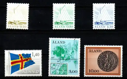 Finnland Alandinseln 1984 Nr 1-6 Postfrisch / ** FA1-6