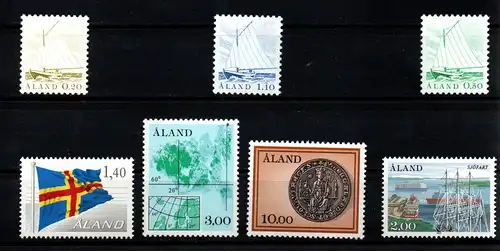 Finnland Alandinseln 1984 Nr 1-7 Postfrisch / ** AX1984p 1