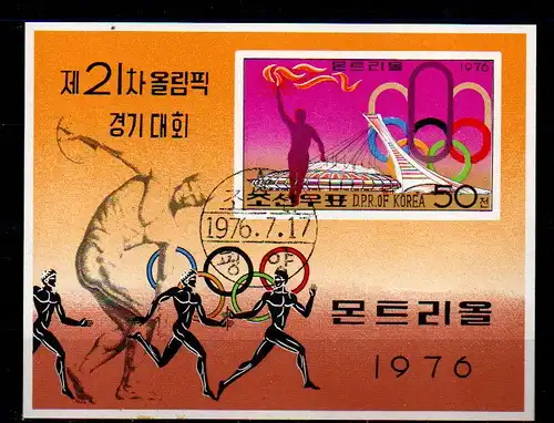 Korea-Nord 1976 Nr Bl. 26 Gefälligkeitsstempel