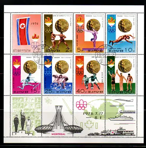 Korea-Nord 1976 Nr 1537/43A Gefälligkeitsstempel