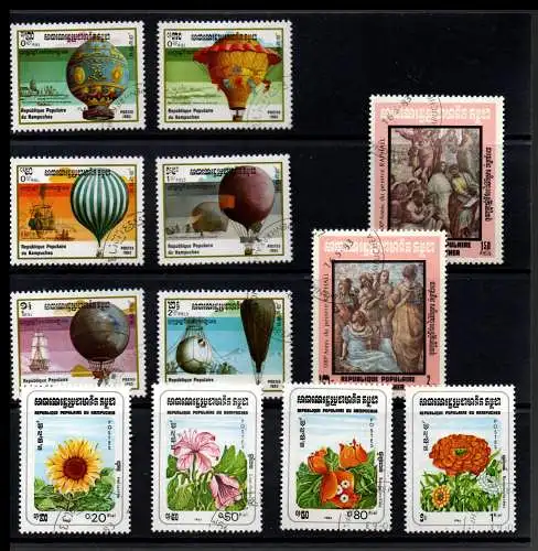 Kambodscha Lot #2, 48 versch. Ausgaben CTO