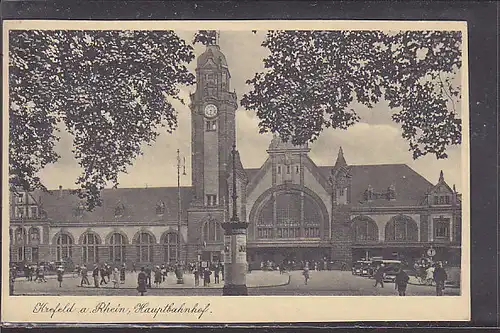 AK Krefeld a. Rhein Hauptbahnhof 1940