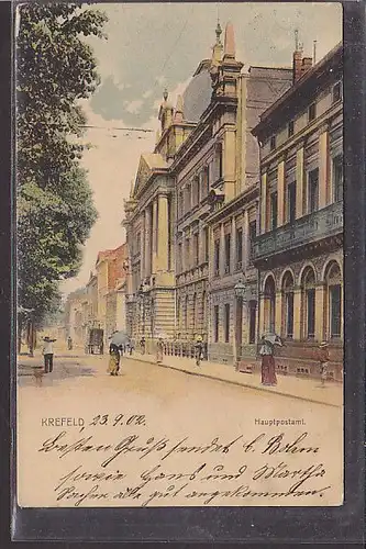 AK Krefeld Hauptpostamt 1902