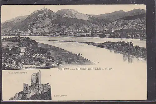 AK gruss vom Drachenfels a. Rhein 1906