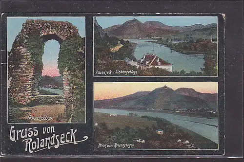 AK Gruss vom Rolandseck 3.Ansichten 1920