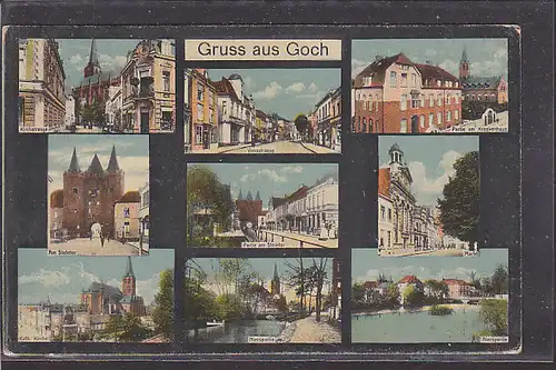 AK Gruss aus Goch 9.Ansichten 1918