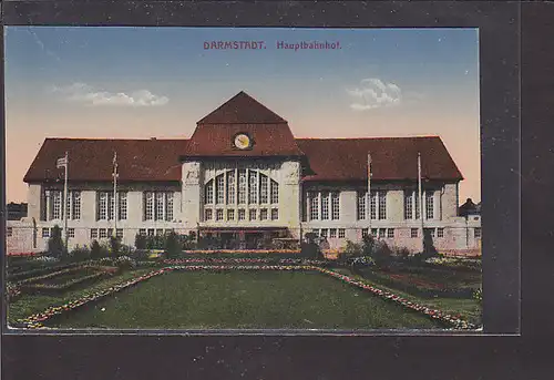 AK Darmstadt Hauptbahnhof 1917