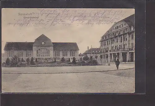 AK Darmstadt Hauptbahnhof 1915