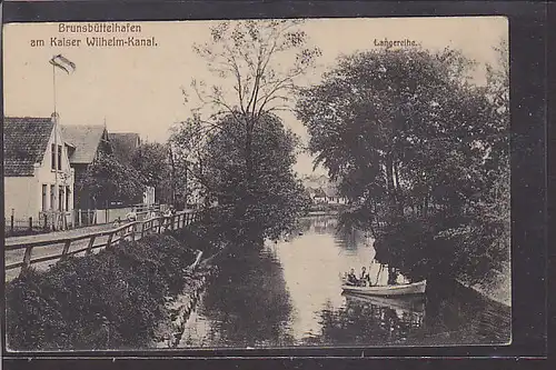AK Brunsbüttelhafen am Kaiser Wilhelm Kanal Langereihe 1917
