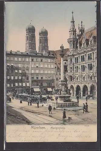 AK München Marienplatz 1907
