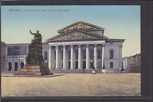 AK München Hoftheater u. Max Joseph Monument 1930