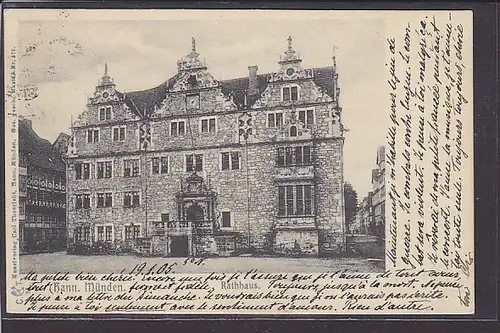 AK Hann. Münden Rathhaus 1905