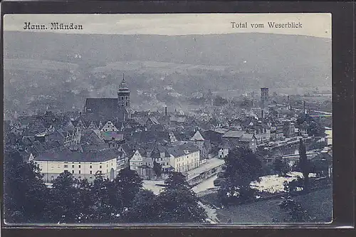 AK Hann. Münden Total vom Weserblick 1907