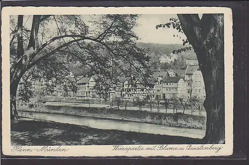 AK Hann. Münden Werrapartie mit Blume u. Questenberg 1930