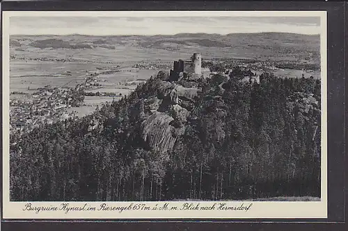 AK Burgruine Kynast m. Blick nach Hermsdorf 1939