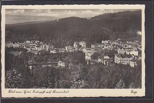 AK Blick vom Hotel Rübezahl auf Marienbad 1940