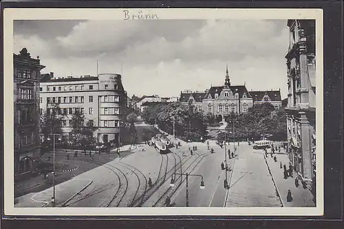 AK Brünn Lazansky Platz St. Thomas Kirche 1939