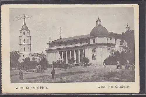 AK Wilna Kathedral Platz 1915