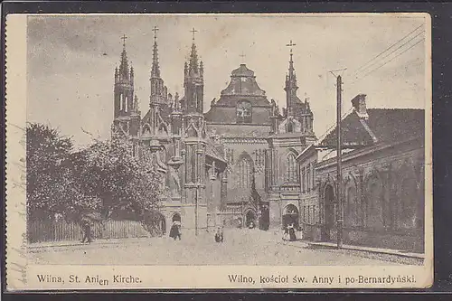 AK Wilna St Anien Kirche 1915