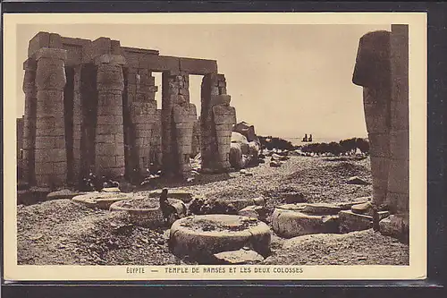 AK Egypte - Temple de Ramses et les Deux Colosses 1940