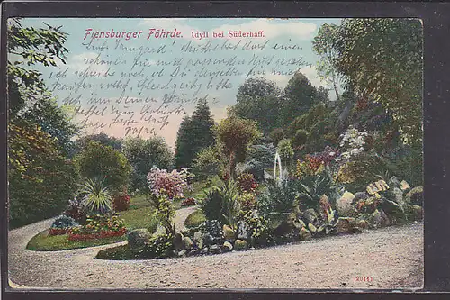 AK Flensburger Föhrde Idyll bei Süderhaff 1913