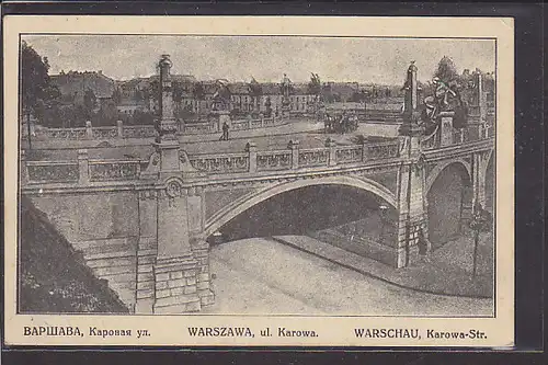 AK Warschau Karowa Str. 1915