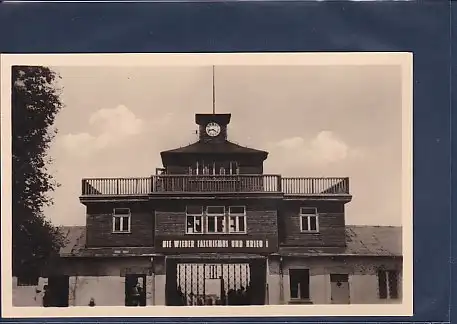AK KZ Buchenwald bei Weimar Haupteingang 1955