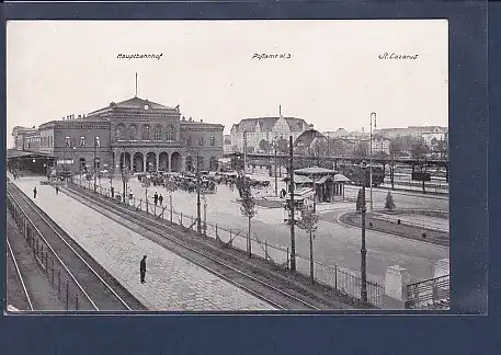 AK Posen Hauptbahnhof-Postamt-St.Lazarus 1920