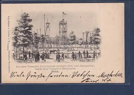 AK Turnplatz Karlsgarten Hasenhaide Berlin 1899