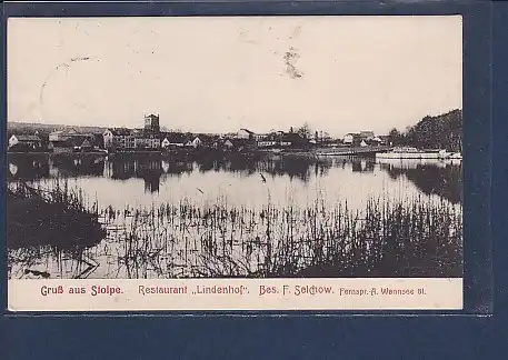 AK Gruß aus Stolpe Restaurant Lindenhof 1908