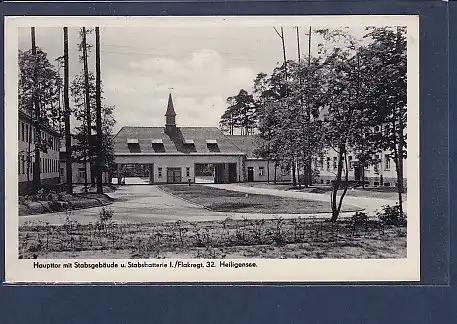 AK Heiligensee Haupttor mit Stabsgebäude 1937