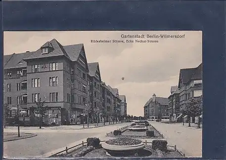 AK Berlin Wilmersdorf Rüdesheimer Strasse, Ecke Neckar Strasse 1920