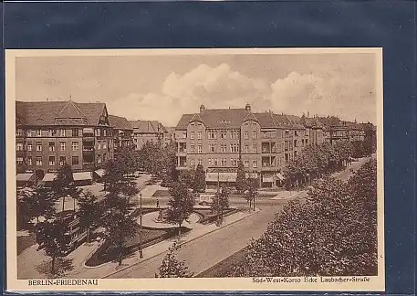 AK Berlin Friedenau Süd-West-Korso Ecke Laubacher Straße 1920