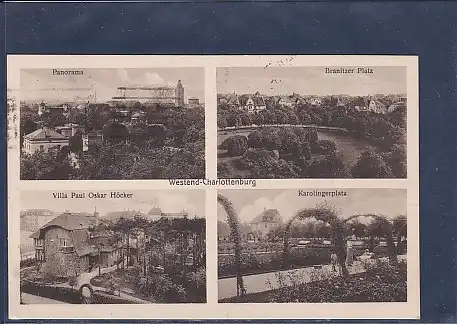 AK Westend Charlottenburg 4.Ansichten Villa Paul Oskar Höcker 1919