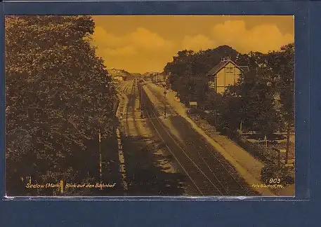 AK Seelow ( Mark) Blick auf den Bahnhof 1941