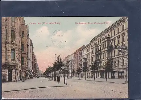 AK Gruss aus Charlottenburg Kantstrasse Ecke Windscheid Str. 1912