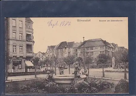 AK Wilmersdorf Brunnen am Südwestkorso 1920