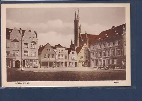 AK Schwiebus Markt 1930