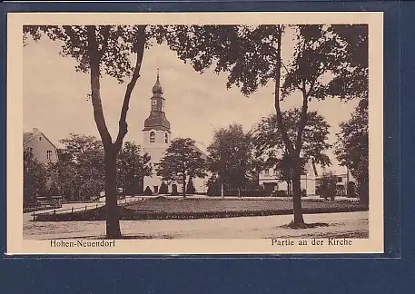 AK Hohen Neuendorf Partie an der Kirche 1930