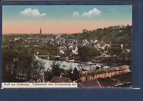AK Gruß aus Kalkberge Totalansicht vom Schulzenberg aus 1920