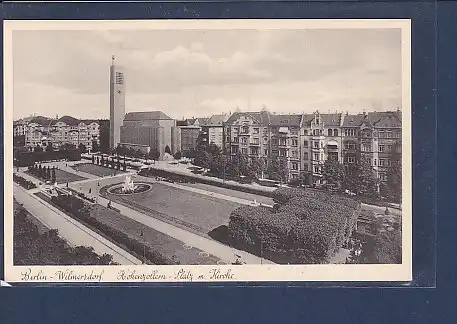 AK Berlin Wilmersdorf Hohenzollern-Platz m. Kirche 1930