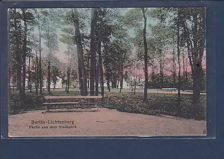 AK Berlin Lichtenberg Partie aus dem Stadtpark 1920