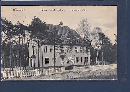 AK Hermsdorf Höhere Mädchenschule - Humboldtstraße 1916