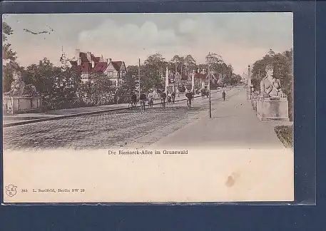 AK Die Bismarck-Allee im Grunewald 1906